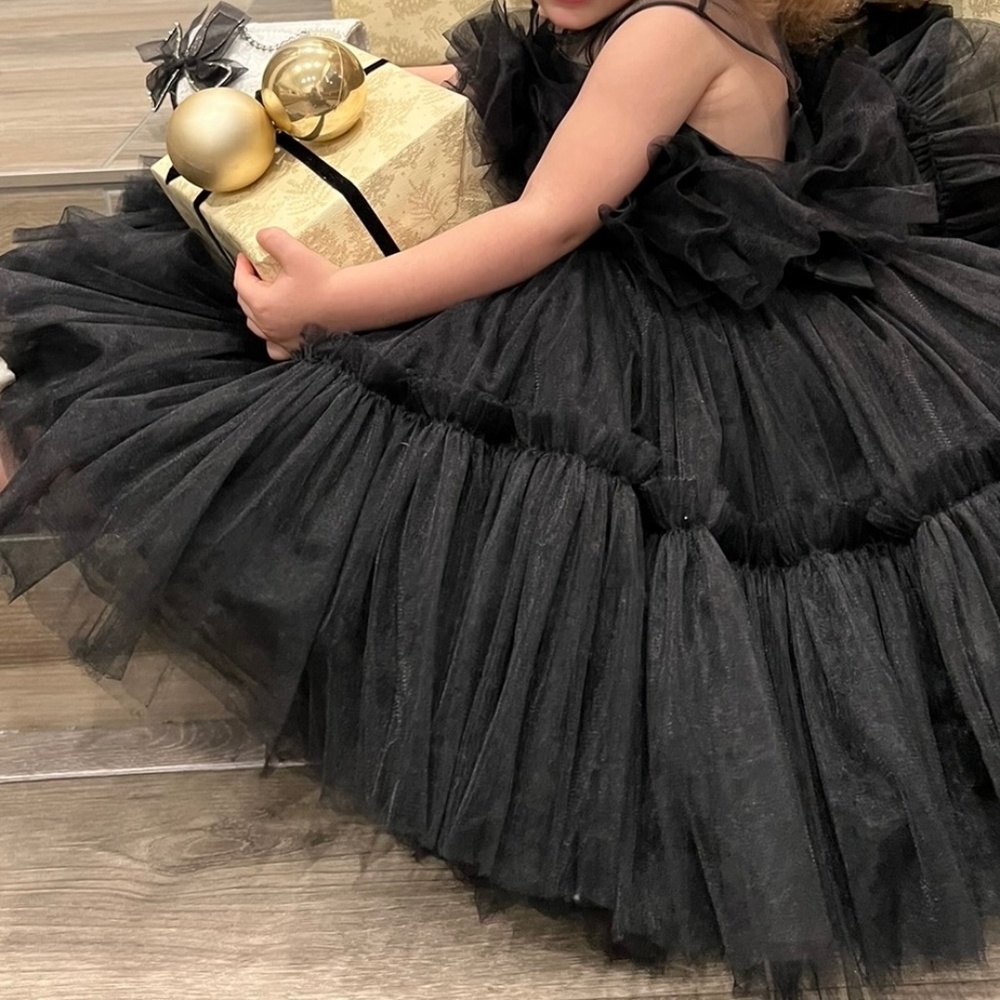 Kendall tulle dress in black